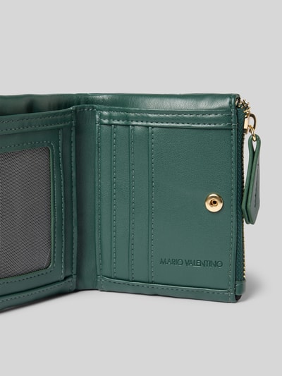 VALENTINO BAGS Portfel z napisem z logo model ‘OCARINA’ Ciemnozielony 3