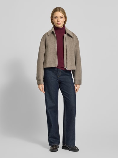 GANT Golf o kroju regular fit z mieszanki wełny model ‘Extrafine’ Bordowy 1