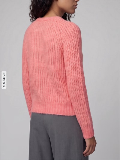 Pepe Jeans Regular Fit Strickjacke mit Woll-Anteil Modell 'ASHLEY CARDIGAN' Koralle 5