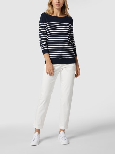 Tommy Hilfiger Pullover mit Streifenmuster Dunkelblau 1