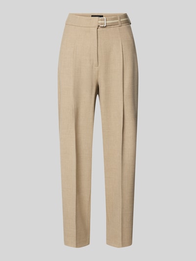 Cambio Spodnie materiałowe o szerokim kroju z dodatkiem wiskozy model ‘Elaine’ Beżowy melanż 2