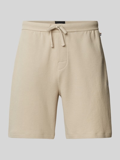 BOSS Regular Fit Shorts mit Strukturmuster Beige 2