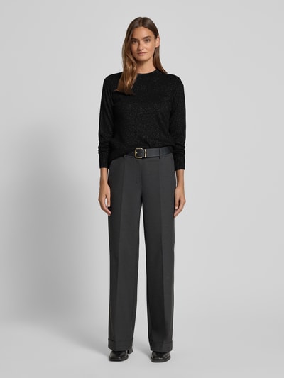 ARMANI EXCHANGE Sweter z dzianiny o kroju regular fit z domieszką kaszmiru Czarny 1