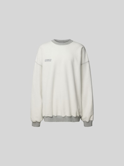 VETEMENTS Sweatshirt mit Label-Stitching Hellgrau Melange 2