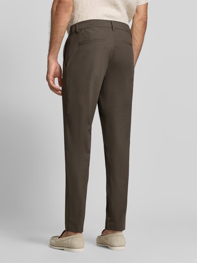 Brax Recht broek met viscose model 'Phil P' Taupe - 5