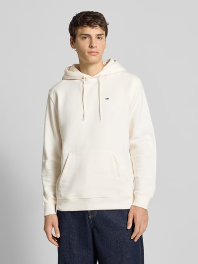 Tommy Jeans Regular fit hoodie van katoenmix Offwhite - 4