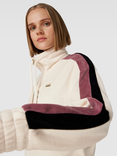 EA7 Emporio Armani Sweatjack met labeldetail, model 'TRAIN' Beige - 3
