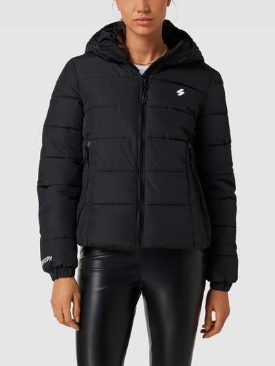 Superdry Steppjacke mit Label-Stitching Modell 'SPIRIT' Black 4