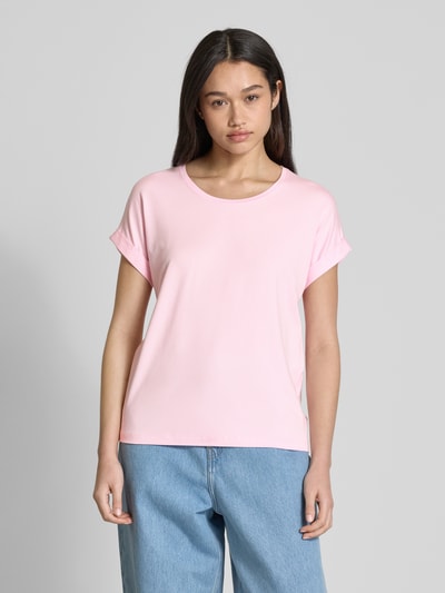 Only Comfort Fit T-Shirt aus Viskose-Mix Modell 'MOSTER' Rosa 4