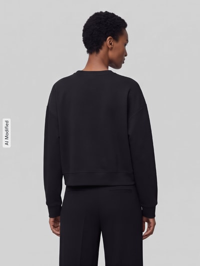 Jake*s Casual Sweatshirt mit überschnittenen Ärmeln Black 5