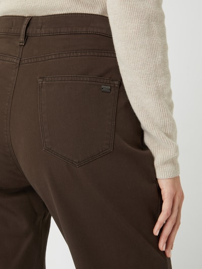 Brax Feminine fit broek van lyocellmix, model 'Carola' Chocoladebruin - 3