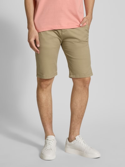 Tom Tailor Slim Fit Chinoshorts aus Baumwoll-Mix Mittelbraun 4
