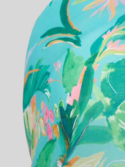 Produktfoto, Pareo im One-Shoulder-Look mit Knotendetail Modell 'Sandra' von VENICE BEACH, bunter Allover-Look mit floralen Mustern.