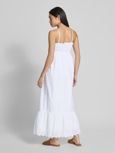 Only Ausgestelltes Maxikleid mit Lochstickerei Weiss 5