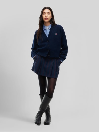 Tommy Jeans Relaxed Fit Strickjacke mit Alpaka- und Woll-Anteil Marine 1
