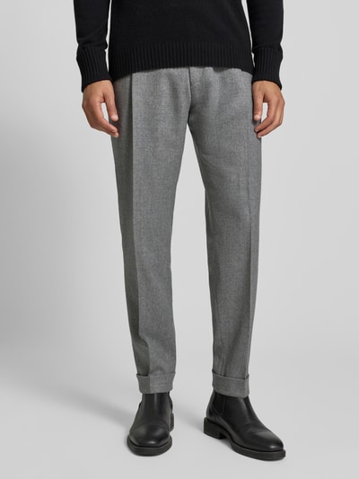 Carl Gross Stoffhose aus reiner Wolle mit Gesäßtasche Modell 'Tillo' Hellgrau 4