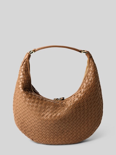 Abro Shoulder Bag mit Logo-Applikation Modell 'Nana' Cognac 4