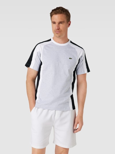 Lacoste T-Shirt im Colour-Blocking-Design Hellgrau 4