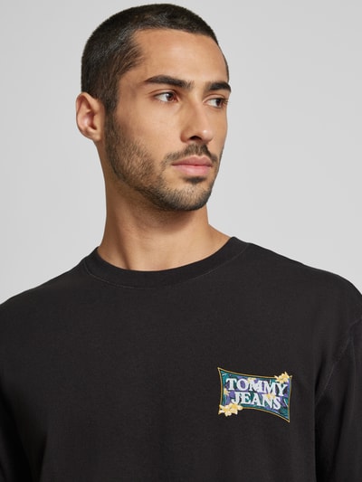 Tommy Jeans T-shirt z nadrukiem z logo Czarny 3