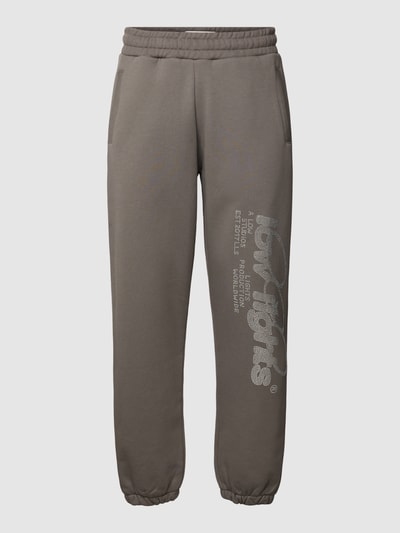 Low Lights Studios Sweatpants met strass-steentjes, model 'Ring' Donkergrijs - 2