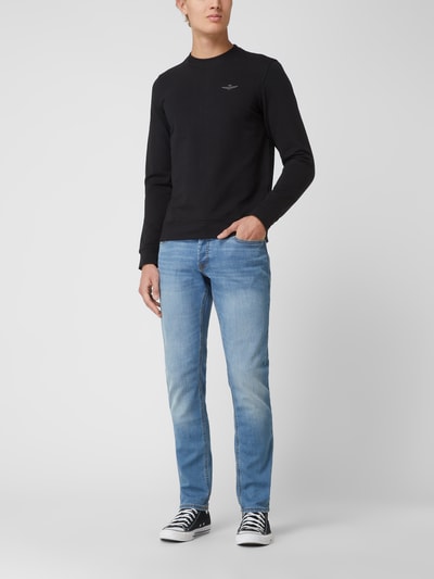 Aeronautica Militare Regular fit sweatshirt met stretch Zwart - 1