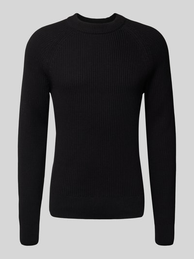 Casual Friday Strickpullover mit Rundhalsausschnitt Modell 'Kristian' Black 2