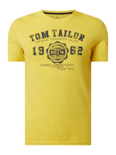 Tom Tailor T-shirt z nadrukiem z logo  Żółty 2