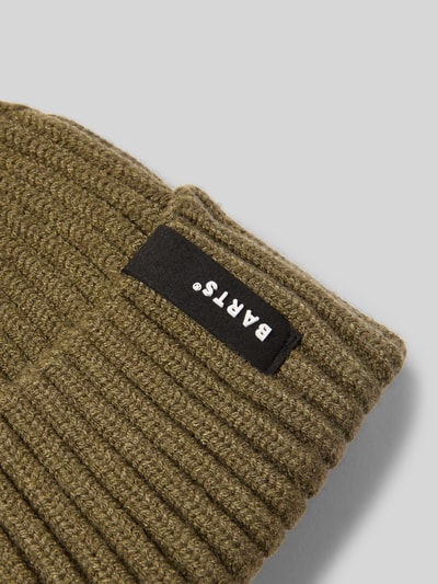 Barts Beanie met labeldetail, model 'SUMTER' Olijfgroen - 2