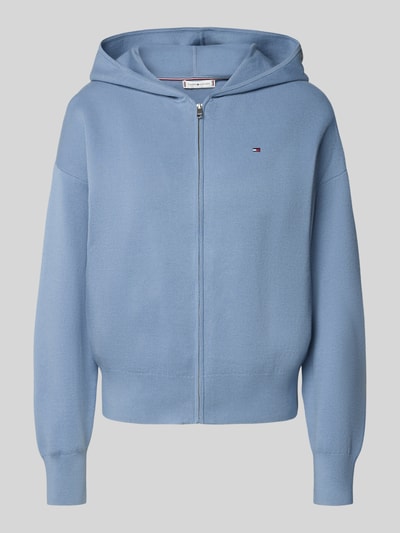 Tommy Hilfiger Regular Fit Cardigan aus Baumwoll-Mix Hellblau 2
