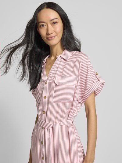 Vero Moda Getailleerde mini-jurk van pure viscose, model 'BUMPY' Oudroze - 3