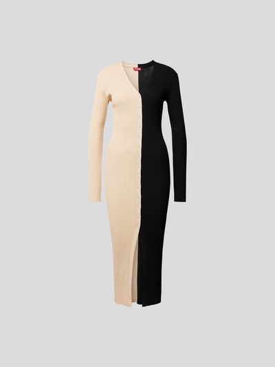 Staud Midikleid in Two-Tone-Machart Black 2