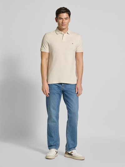 Tommy Hilfiger Regular Fit Poloshirt aus Baumwoll-Elasthan-Mix Offwhite 1