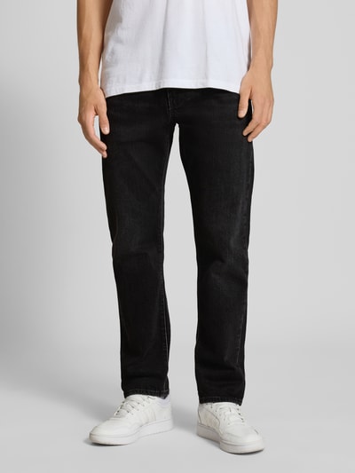 Levi's® Regular Fit Jeans mit Eingrifftaschen Modell '502®' Dunkelgrau 4