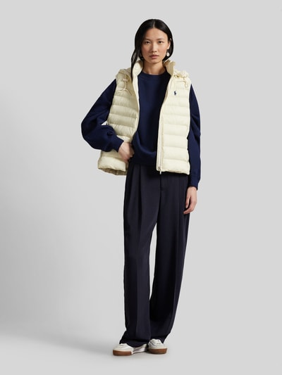 Polo Ralph Lauren Kamizelka pikowana o kroju regular fit z wyhaftowanym logo Écru 1