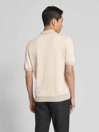 GRAN SASSO Regular Fit Poloshirt mit Reißverschluss Sand 5