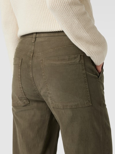 Marc O'Polo Broek met labeldetail Olijfgroen - 3