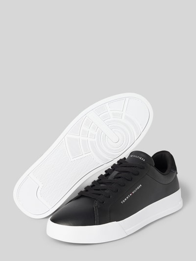 Tommy Hilfiger Sneakersy niskie ze skóry naturalnej Czarny 4