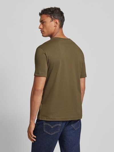 Gant T-Shirt mit Label-Stitching Oliv 5