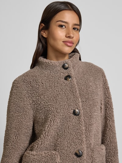 FUCHS SCHMITT Regular Fit Jacke aus Teddyfell mit Stehkragen Taupe 3
