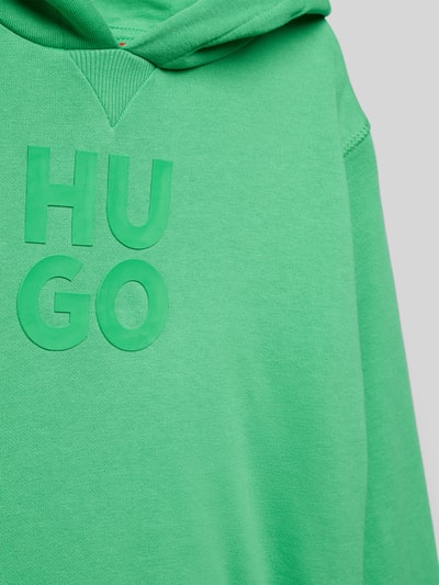 HUGO Hoodie met labelprint Groen - 2