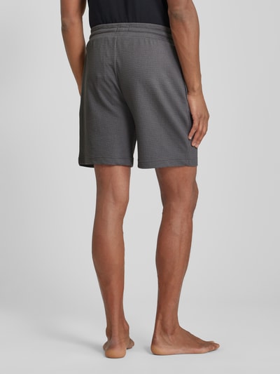 HUGO Regular Fit Sweatshorts mit Strukturmuster Modell 'Austin' Stein 5