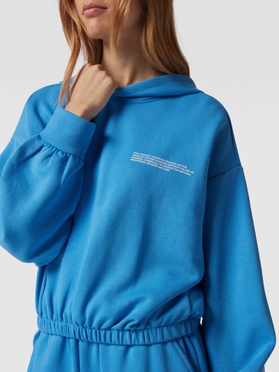 Only Hoodie met statementprint, model 'Cooper' Blauw - 3