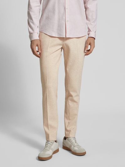 Scotch & Soda Regular fit broek met riemlussen, model 'MOTT' Camel gemêleerd - 4