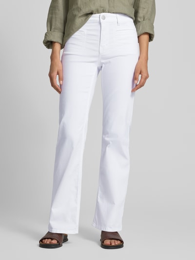 OPUS PANTS Flared cut jeans met steekzakken, model 'Melly fresh' Wit - 4