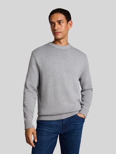 Tom Tailor Regular Fit Pullover aus reiner Baumwolle Mittelgrau 4