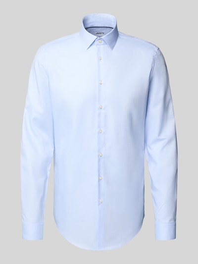 Jake*s Slim Fit Businesshemd mit extra langem Arm Bleu 2