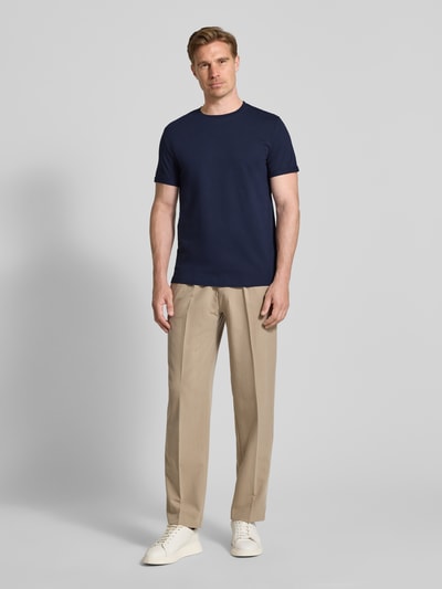 Les Deux T-Shirt mit Rundhalsausschnitt Modell 'Norregaard' Marine 1