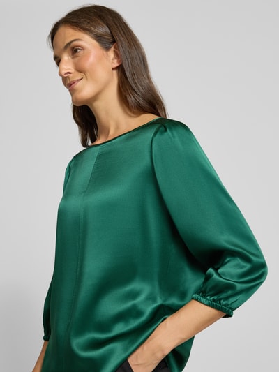 Marc Cain Regular fit zijden blouse met 3/4-mouwen Donkergroen - 3