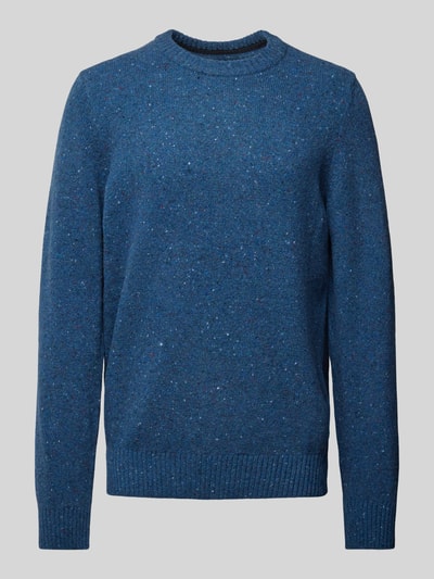 Marc O'Polo Regular Fit Pullover aus Tweedgarn  Jeansblau 2