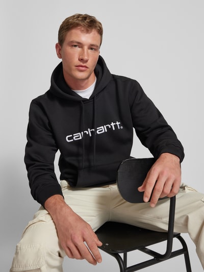 Carhartt Work In Progress Hoodie mit Label-Stitching Black 3